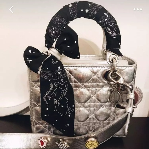 Aries Zodiac Sign Silk Twilly Scarf - Picture 5 of 6